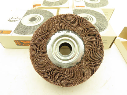 Standard Abrasives E-Z Wheel Flap Wheel 80 Grit Sanding 6x2x1" Lot of 5