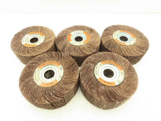 Standard Abrasives E-Z Wheel Flap Wheel 80 Grit Sanding 6x2x1" Lot of 5