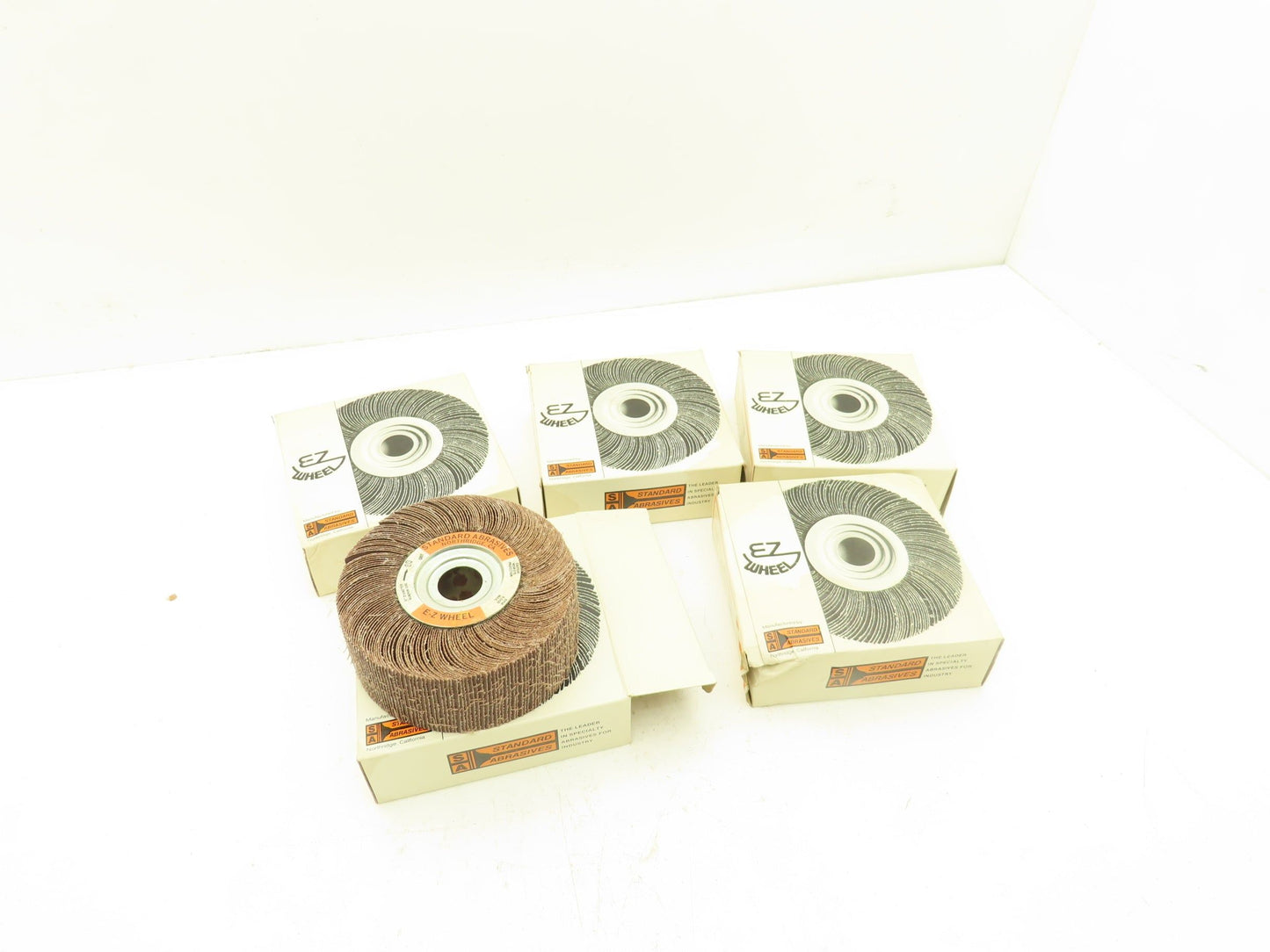 Standard Abrasives E-Z Wheel Flap Wheel 80 Grit Sanding 6x2x1" Lot of 5