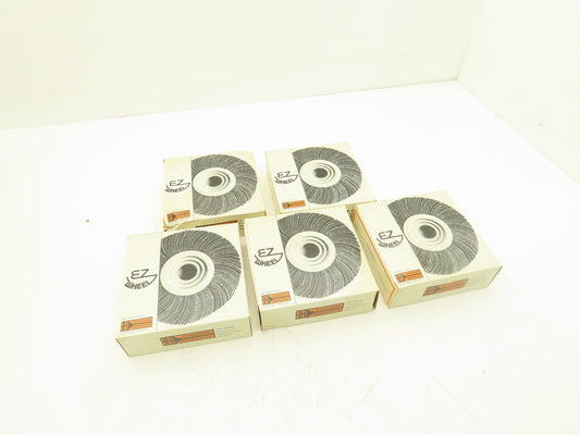 Standard Abrasives E-Z Wheel Flap Wheel 80 Grit Sanding 6x2x1" Lot of 5
