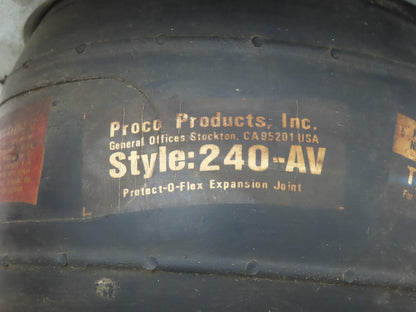 Proco 240-AV Protect-o-Flex 4" Rubber Expansion Joint Type NN Flanged