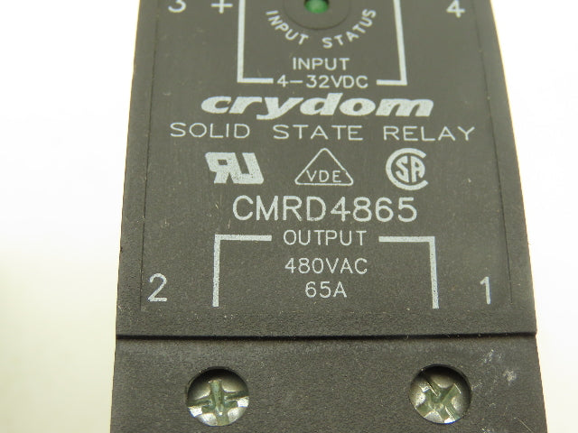 crydom CMRD4865 Relay Coil 4-32VDC Output 480VAC 65A Lot of 3