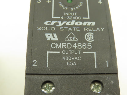 crydom CMRD4865 Relay Coil 4-32VDC Output 480VAC 65A Lot of 3