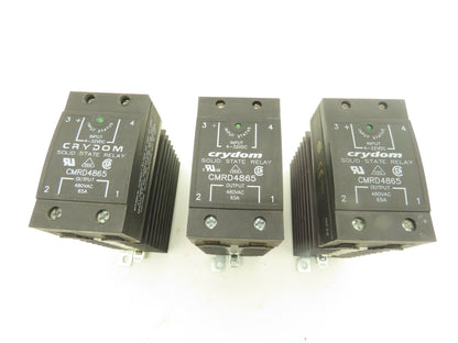 crydom CMRD4865 Relay Coil 4-32VDC Output 480VAC 65A Lot of 3