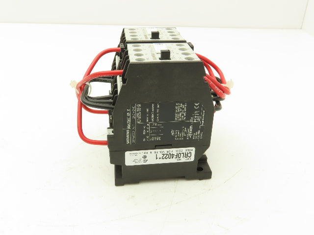 Siemens CRL0F4022K1 Reversing Motor Starter Sz 00 NEMA 9A 600V Coil 120V 2NO 2NC