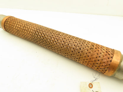 24" Braided Copper Bronze Flex Hose 2-1/2" NPT Stainless Ends  40W316L