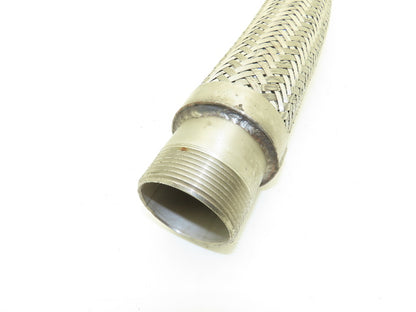 24" Braided Stainless Flex Hose 2-1/2" NPT Male Ends