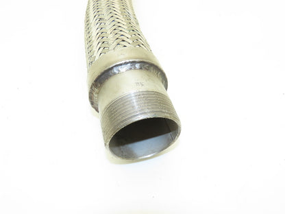24" Braided Stainless Flex Hose 2-1/2" NPT Male Ends