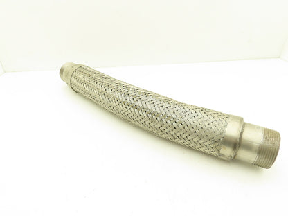 24" Braided Stainless Flex Hose 2-1/2" NPT Male Ends