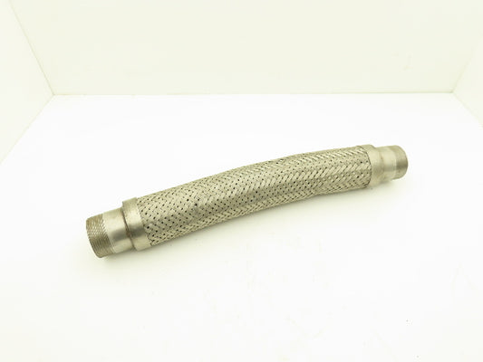 24" Braided Stainless Flex Hose 2-1/2" NPT Male Ends