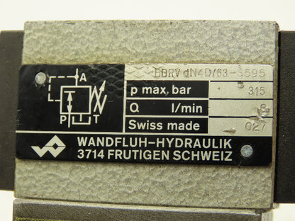 BDRV DN4D/63-S595 Manual Hydraulic Pressure Relief Valve NG4 315bar