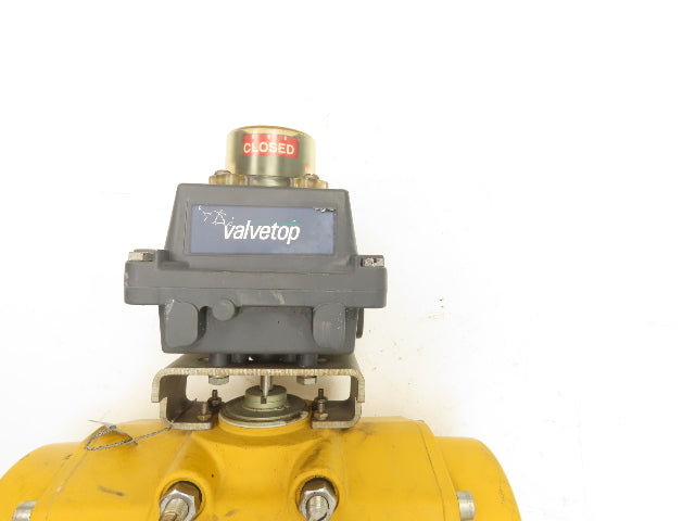 Tufline 2" Flanged Plug Valve w/Emerson Pneumatic Actuator Valvetop Positioner