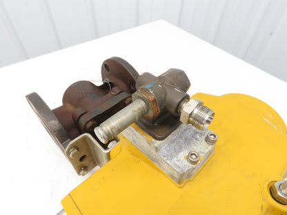 Tufline 2" Flanged Plug Valve w/Emerson Pneumatic Actuator Valvetop Positioner
