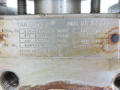 Tricentric 6" Butterfly Valve Hytork 1125 Actuator w/Accutrak Positioner