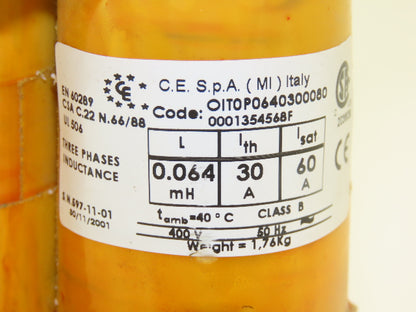 CE OIT0P0640300080 Power Choke 3Ph 400V Class B