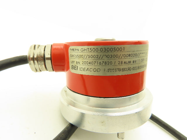 BEI Sensors GHT500-0300S001 Rotary Encoder Wired 30VDC 3/8 Hollow Bore