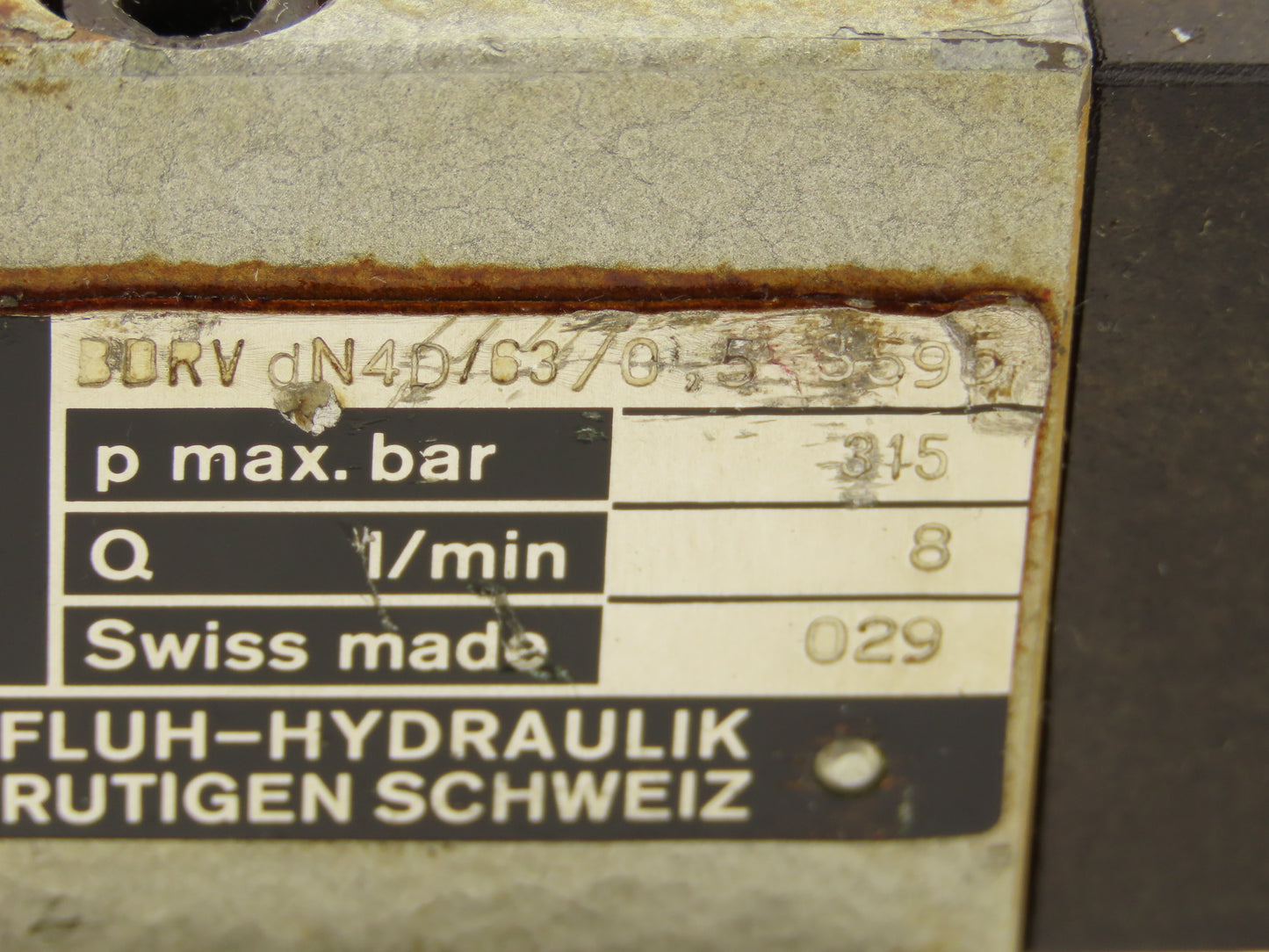 BDRV DN4D/63/0.5-S595 Manual Hydraulic Pressure Relief Valve NG4 315bar