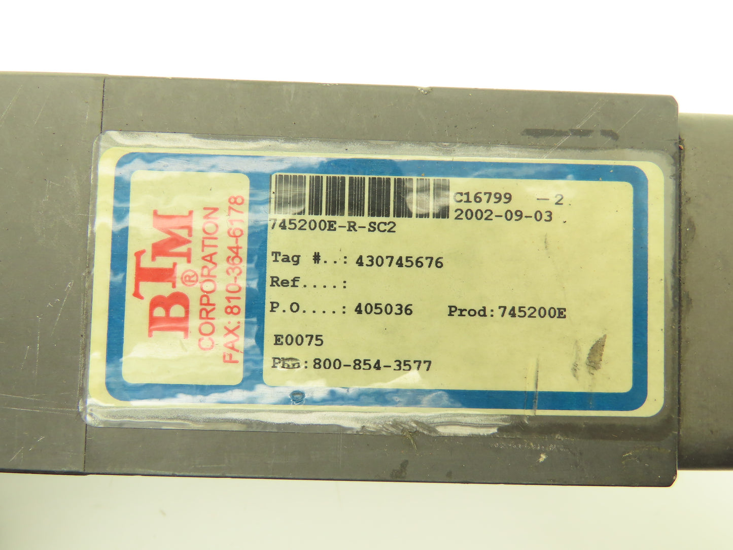 BTM 745200E-R-SC2 Pneumatic Power Clamp  C16799-2