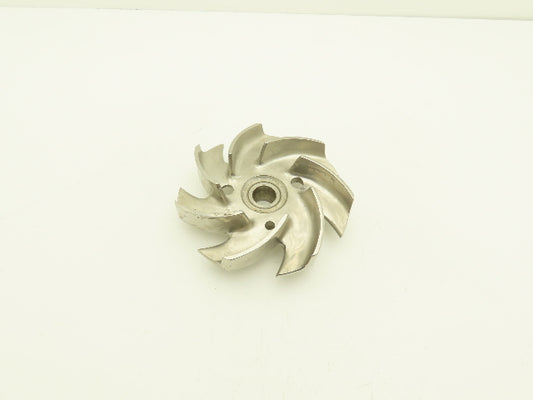 Stainless Centrifugal Pump Impeller 7-Blade 22mm Bore 160mm OD 6.25"