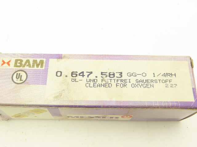 Messer GG-O 1/4RH Check Valve 1/4" Lot of 2