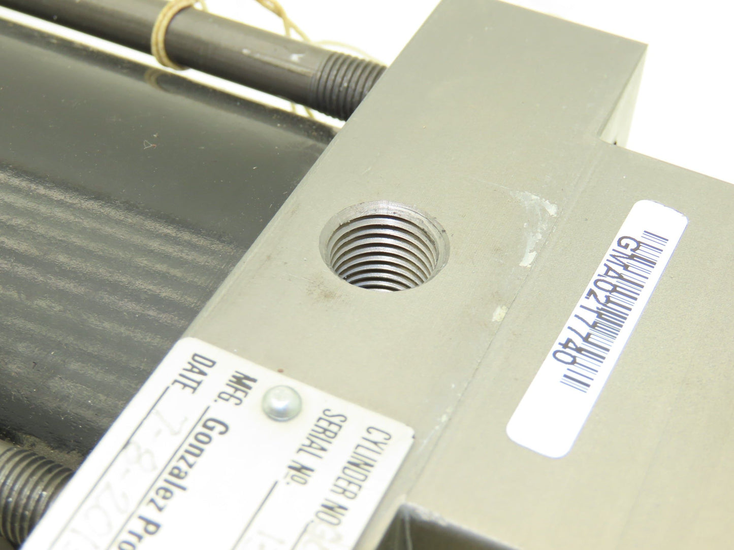 Gonzalez GCL80-4P-2136-XM-S-00 Pneumatic Air Cylinder 2" Weld Stroke 4" Backup