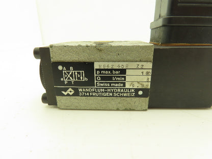 Wandfluh-Hydraulik BE4Z 40B Z2 Hydraulic Valve 160 Bar