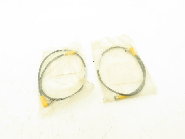 Turck 3M-0.6-PSW 3M/S90/S101 Cable 24" L 3-Pin M8 Right Angle 24AWG Lot of 2