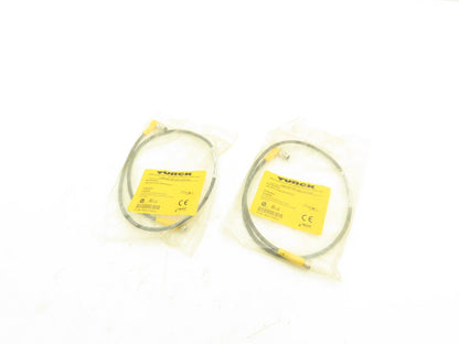 Turck 3M-0.6-PSW 3M/S90/S101 Cable 24" L 3-Pin M8 Right Angle 24AWG Lot of 2