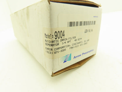 Arrow Pneumatics 9004 Pneumatic Compressed Air Filter 150PSI 1/4"NPT Auto Drain