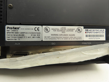 Pro-Face GP477R-EG41-24VP Digital HMI Operator Display Panel 24V