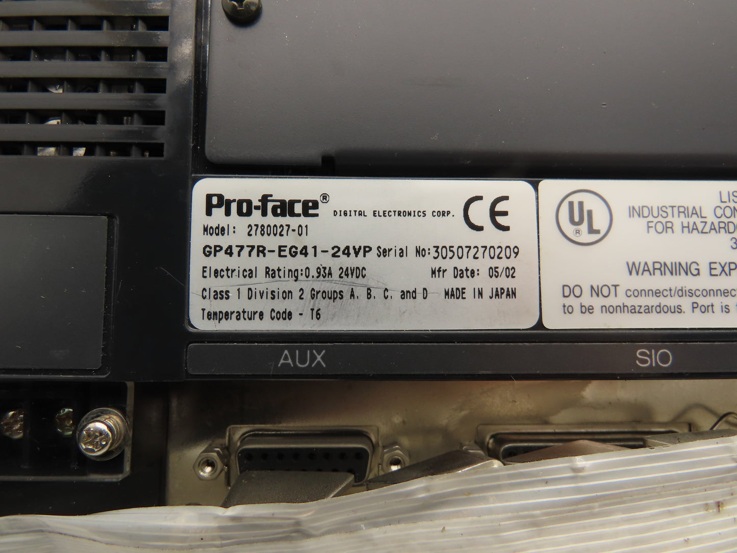 Pro-Face GP477R-EG41-24VP Digital HMI Operator Display Panel 24V