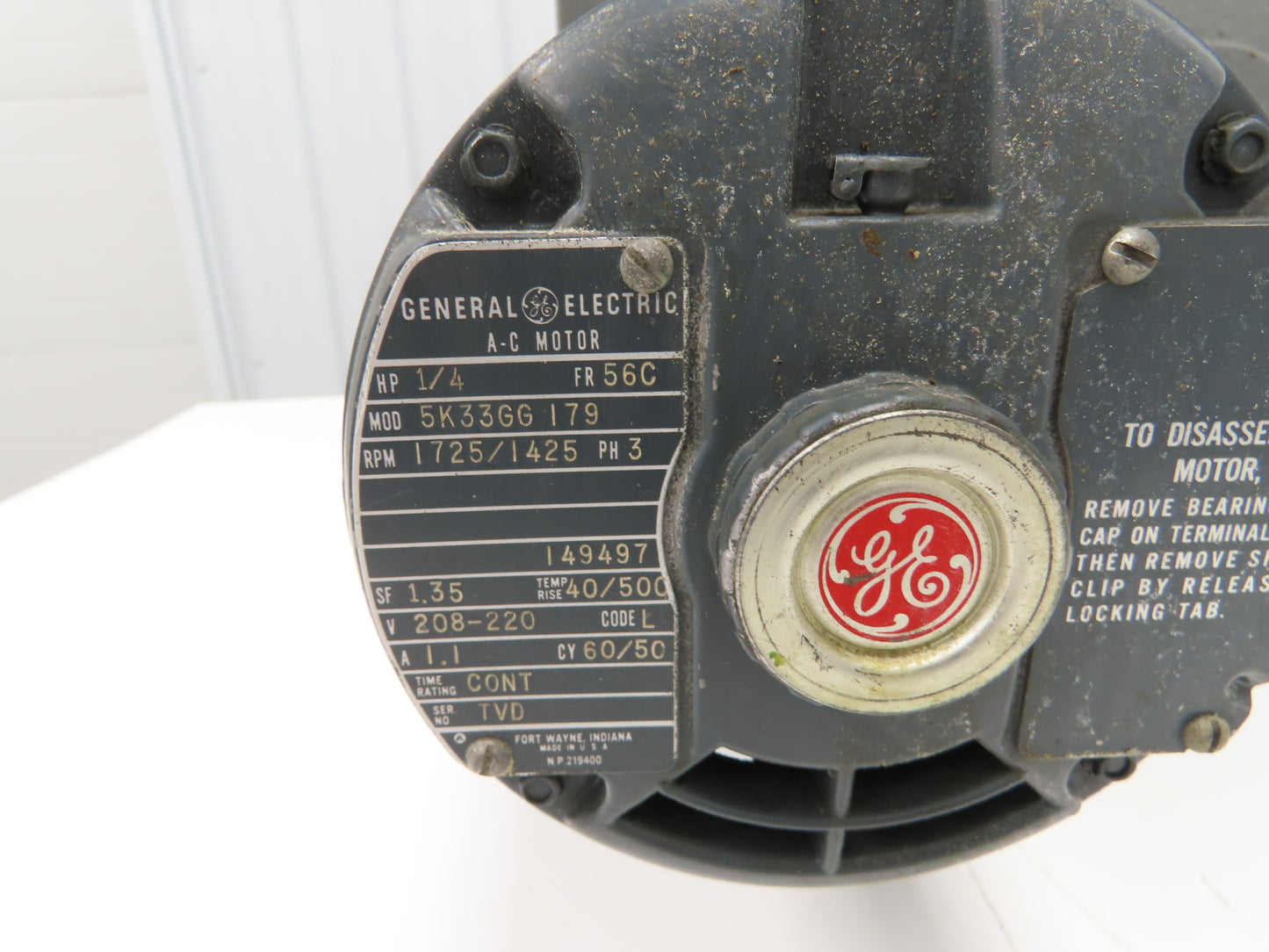 Boston Gear TWF OR MW Gearmotor 900:1 Reducer 1.9 RPM Output 1/4Hp 230V 3PH 56C