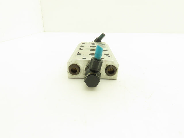 Concordia Fluidtecknik Pneumatic 4 Station Aluminum Manifold Block 3/8" NPT