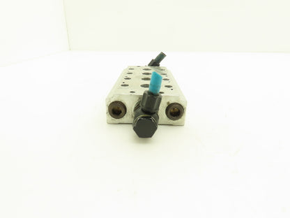 Concordia Fluidtecknik Pneumatic 4 Station Aluminum Manifold Block 3/8" NPT