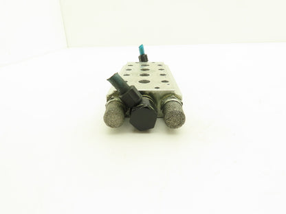 Concordia Fluidtecknik Pneumatic 4 Station Aluminum Manifold Block 3/8" NPT
