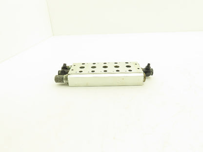 Concordia Fluidtecknik Pneumatic 5 Station Aluminum Manifold Block 3/8" NPT