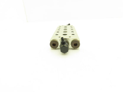 Concordia Fluidtecknik Pneumatic 5 Station Aluminum Manifold Block 3/8" NPT