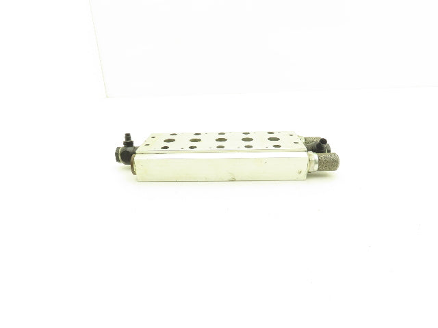 Concordia Fluidtecknik Pneumatic 5 Station Aluminum Manifold Block 3/8" NPT