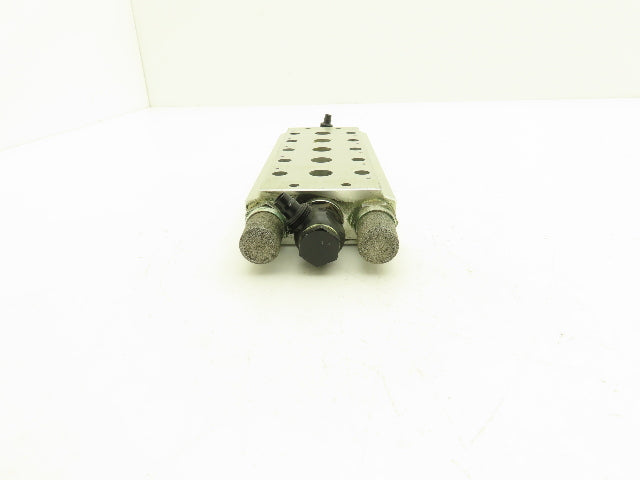 Concordia Fluidtecknik Pneumatic 5 Station Aluminum Manifold Block 3/8" NPT