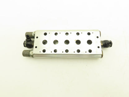 Concordia Fluidtecknik Pneumatic 5 Station Aluminum Manifold Block 3/8" NPT