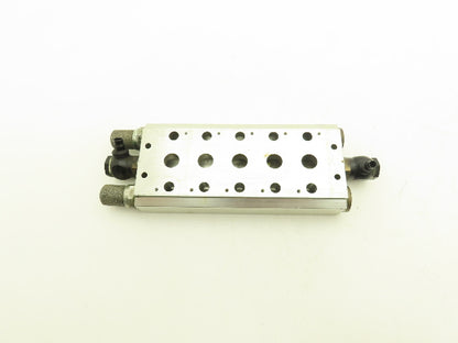Concordia Fluidtecknik Pneumatic 5 Station Aluminum Manifold Block 3/8" NPT