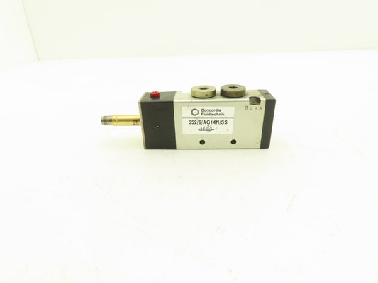 Concordia Fluidtecknik 552/6/AG14N/SS Solenoid Valve 5 Way 2 Pos 1/4"NPT
