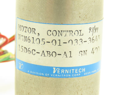 Vernitron Vernitech NSN6105-01-033-3649 Control Motor 15D6C-ABO-A1