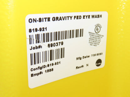 Bradley Portable On-Site Eyewash Station Gravity Fed 7 Gal 15 Min