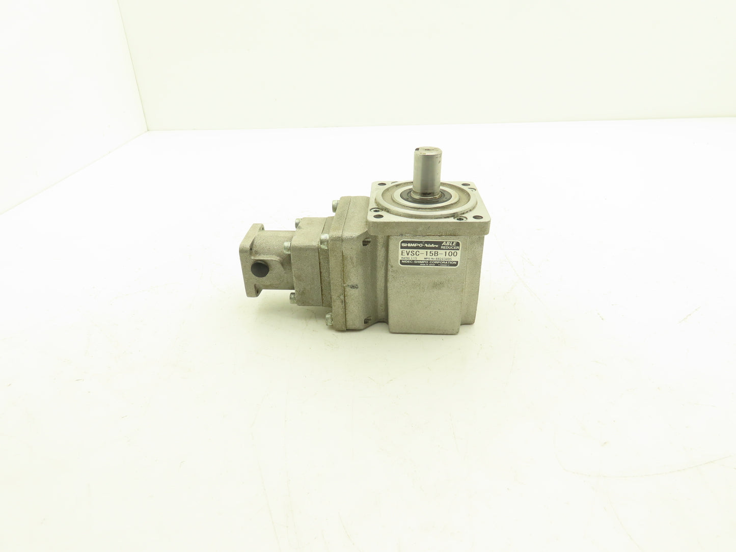 Shimpo-Nidec EVSC-15B-100 Gearbox 15:1 Reducer For Servo Motor 3/4" Output