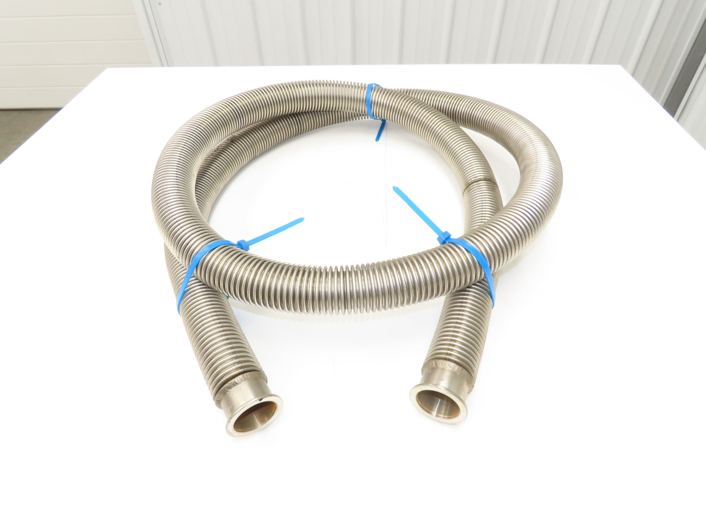 Stainless Steel Flexible Vacuum Hose 1.5"ID x 10'L Flanged Ends ISO-KF NW40