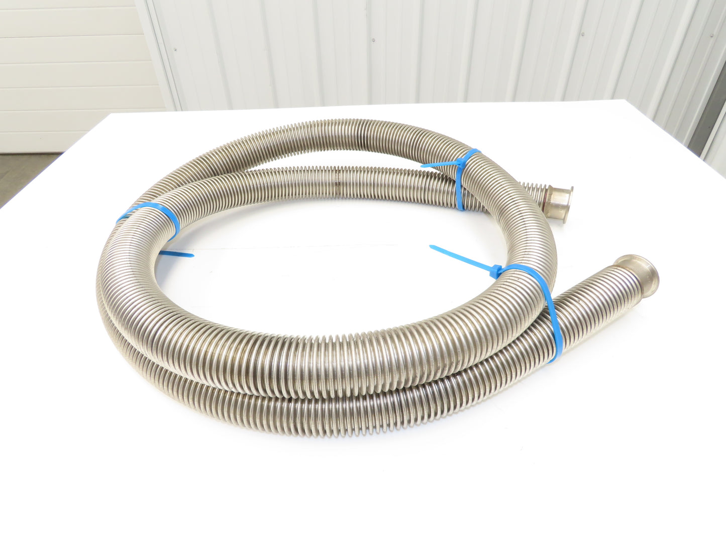 Stainless Steel Flexible Vacuum Hose 1.5"ID x 10'L Flanged Ends ISO-KF NW40