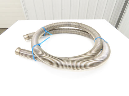 Stainless Steel Flexible Vacuum Hose 1.5"ID x 10'L Flanged Ends ISO-KF NW40