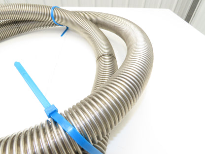 Stainless Steel Flexible Vacuum Hose 1.5"ID x 10'L Flanged Ends ISO-KF NW40