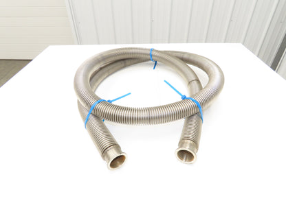 Stainless Steel Flexible Vacuum Hose 1.5"ID x 10'L Flanged Ends ISO-KF NW40